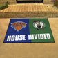 NEW YORK KNICKS / BOSTON CELTICS HOUSE DIVIDED 34" X 42.5" MAT