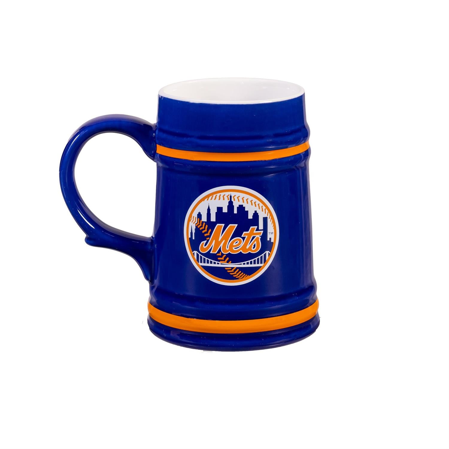 NEW YORK METS 24OZ CERAMIC STEIN CUP WITH GIFT BOX