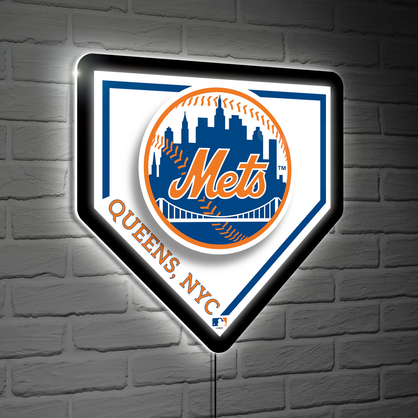 NEW YORK METS HOMEPLATE EDGELITE LED WALL DECOR