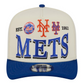 NEW YORK METS NEW ERA TRI-HIT 9FIFTY A-FRAME SNAPBACK HAT - CHROME WHITE/BLUE