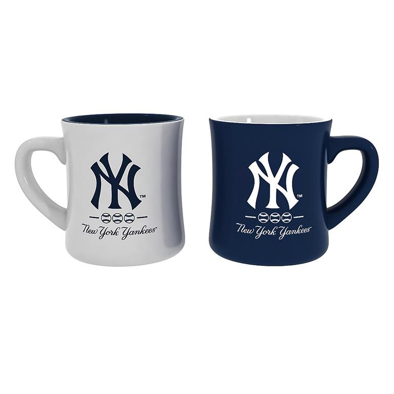 NEW YORK YANKEES 10OZ CERAMIC CUP 2-PIECE SET 