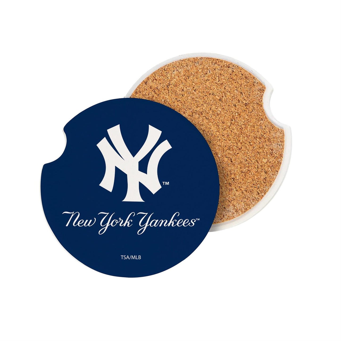 NEW YORK YANKEES 2-PIECE CAR COASTER SET