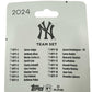 NEW YORK YANKEES 2024 TOPPS TEAM SET