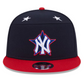 NEW YORK YANKEES 2025 MLB ALL-STAR GAME WORKOUT SPLIT PANEL 9FIFTY SNAPBACK HAT - BLUE/RED
