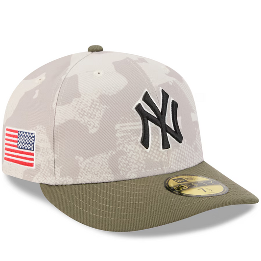 NEW YORK YANKEES 2025 MLB ARMED FORCES 59FIFTY FITTED HAT - STONE/OLIVE