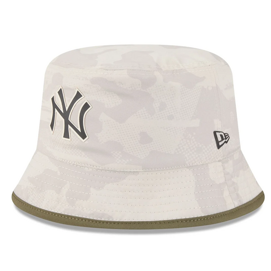 NEW YORK YANKEES 2025 MLB ARMED FORCES BUCKET HAT - STONE