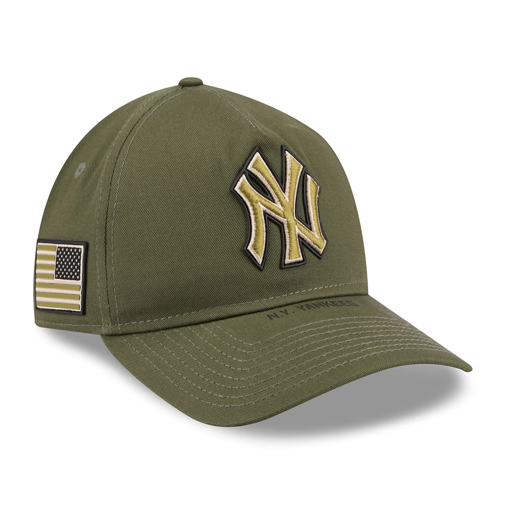 NEW YORK YANKEES 2026 MLB ARMED FORCES 9TWENTY A-FRAME ADJUSTABLE HAT - OLIVE