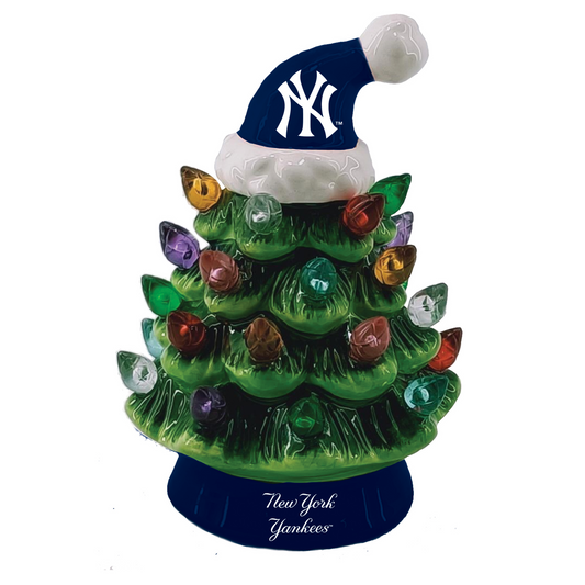 NEW YORK YANKEES 4" MINI LED TABLETOP CHRISTMAS TREE