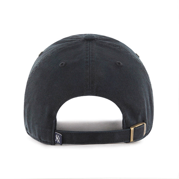 NEW YORK YANKEES '47 BRAND CLEAN UP ADJUSTABLE HAT - BLACK/BLACK