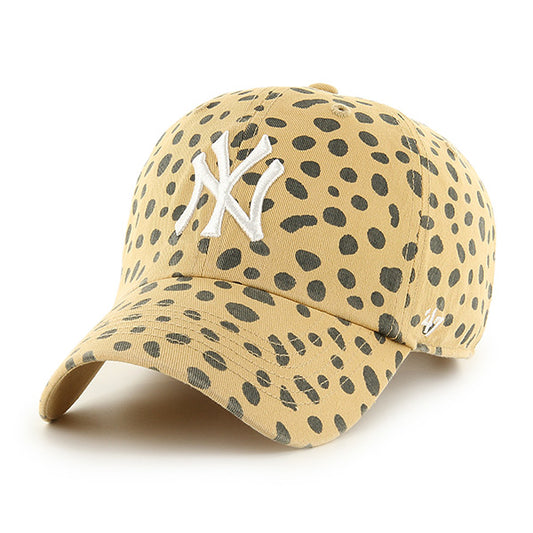 NEW YORK YANKEES '47 BRAND CLEAN UP ADJUSTABLE HAT - CHEETAH