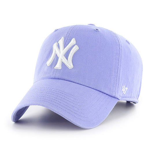 NEW YORK YANKEES '47 BRAND CLEAN UP ADJUSTABLE HAT - LAVENDER