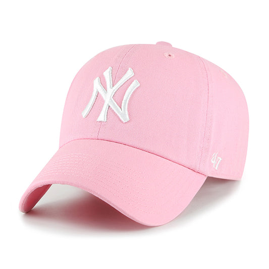 NEW YORK YANKEES '47 BRAND CLEAN UP ADJUSTABLE HAT - ROSE