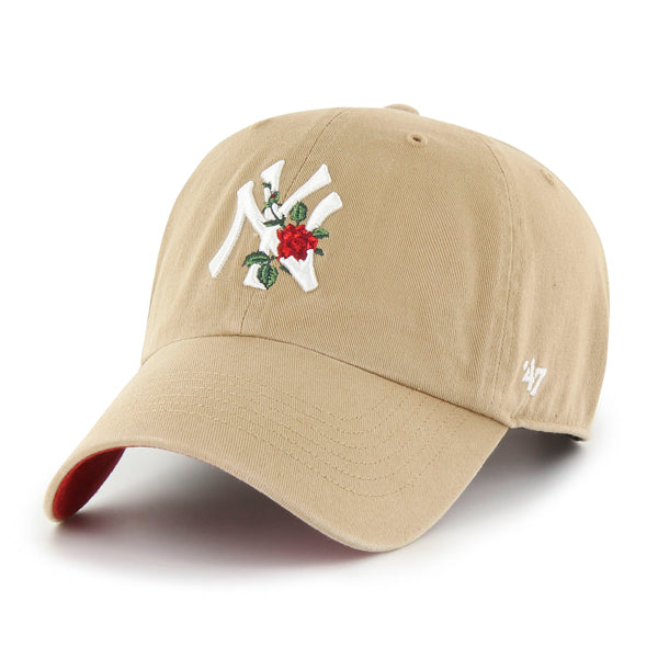 NEW YORK YANKEES '47 BRAND 'THORN' CLEAN UP ADJUSTABLE HAT - KHAKI