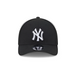NEW YORK YANKEES 9FORTY M-CROWN SNAPBACK ADJUSTABLE HAT - BLACK/WHITE