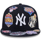 NEW YORK YANKEES ALL OVER PATCH 59FIFTY FITTED HAT - NAVY