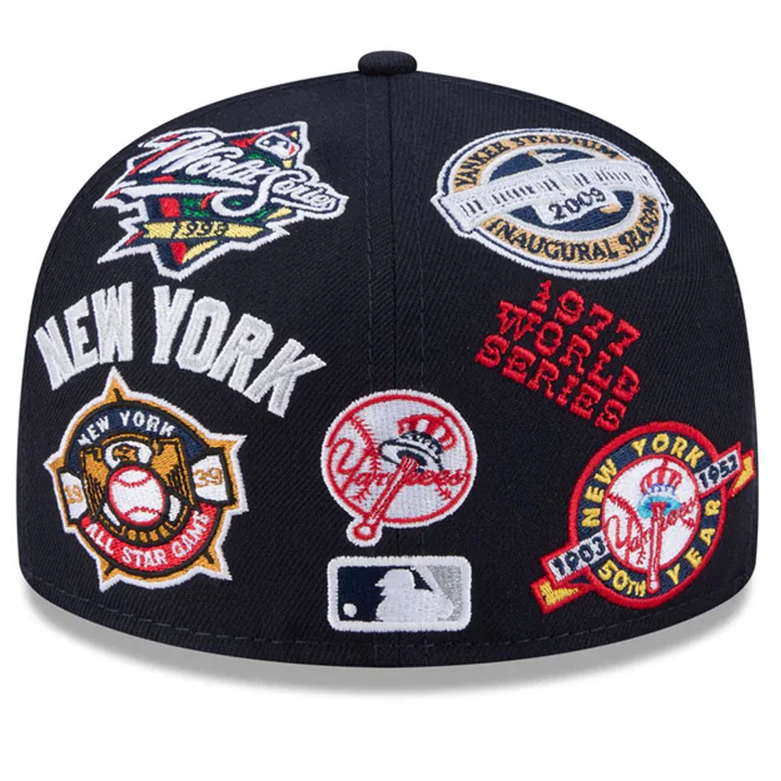 NEW YORK YANKEES ALL OVER PATCH 59FIFTY FITTED HAT - NAVY