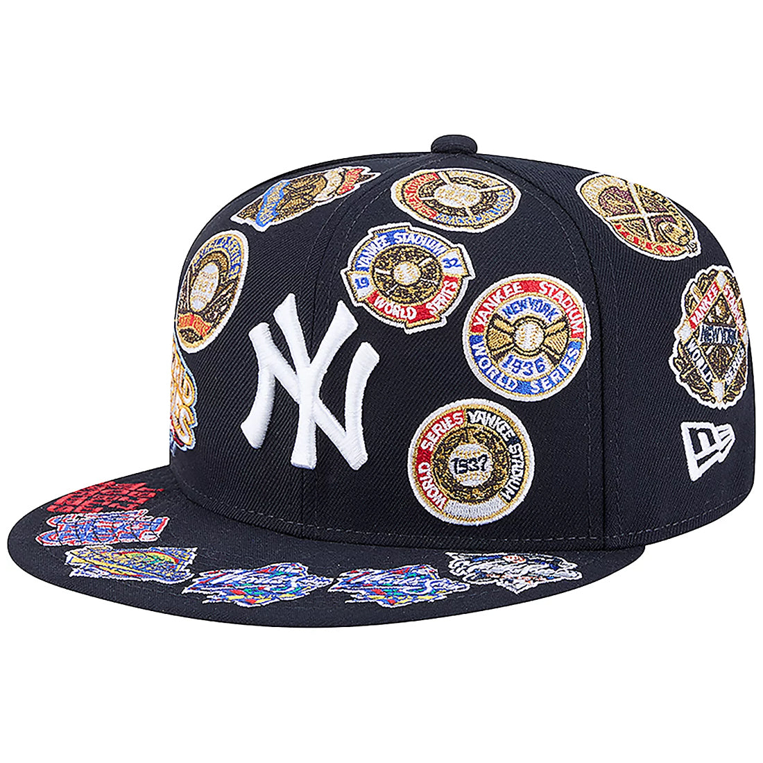NEW YORK YANKEES ALL OVER PATCH 9FIFTY SNAPBACK HAT - NAVY