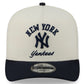 NEW YORK YANKEES ARCHED 9FIFTY A-FRAME SNAPBACK HAT - CHROME WHITE/NAVY
