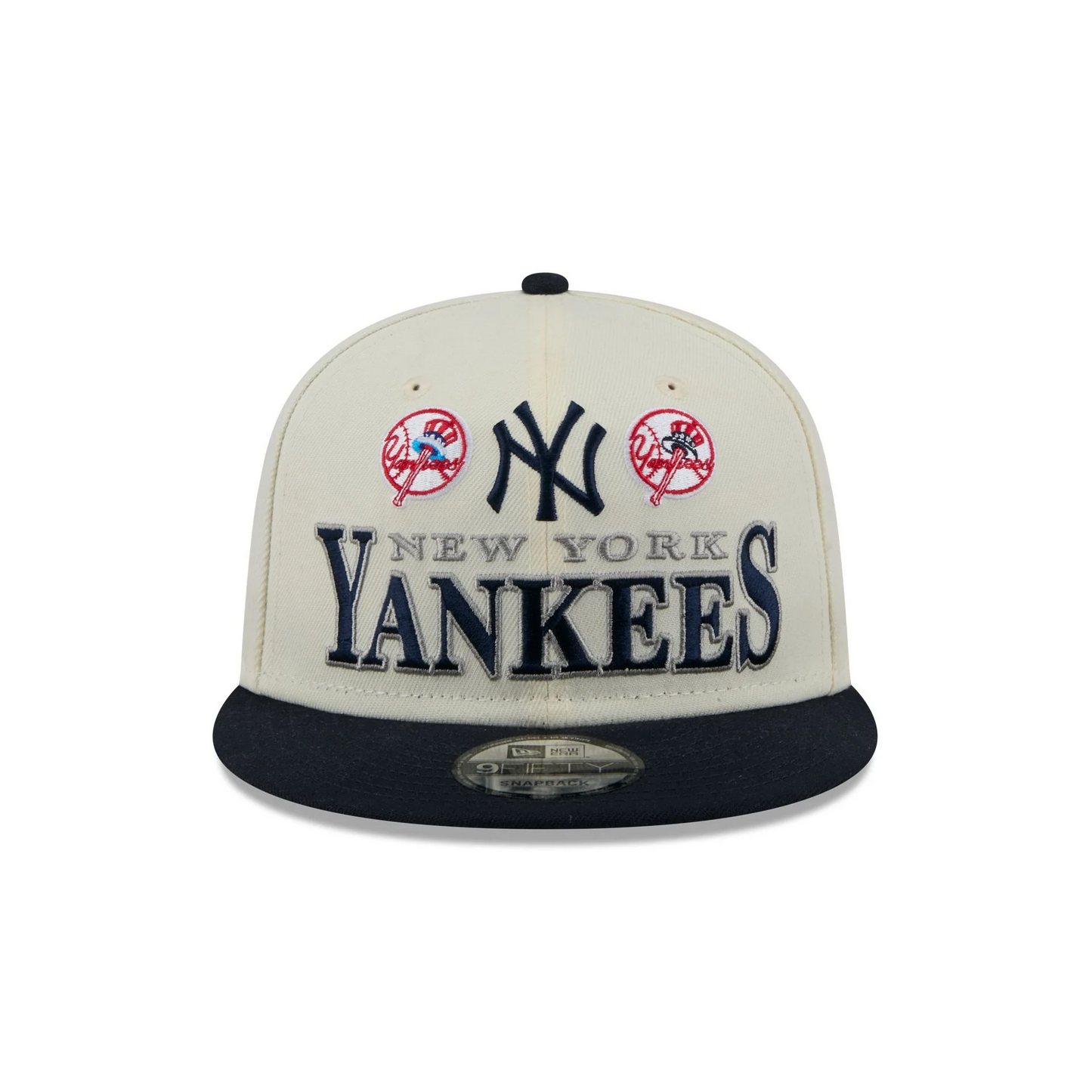NEW YORK YANKEES ARCHIVE 9FIFTY SNAPBACK HAT - CHROME WHITE