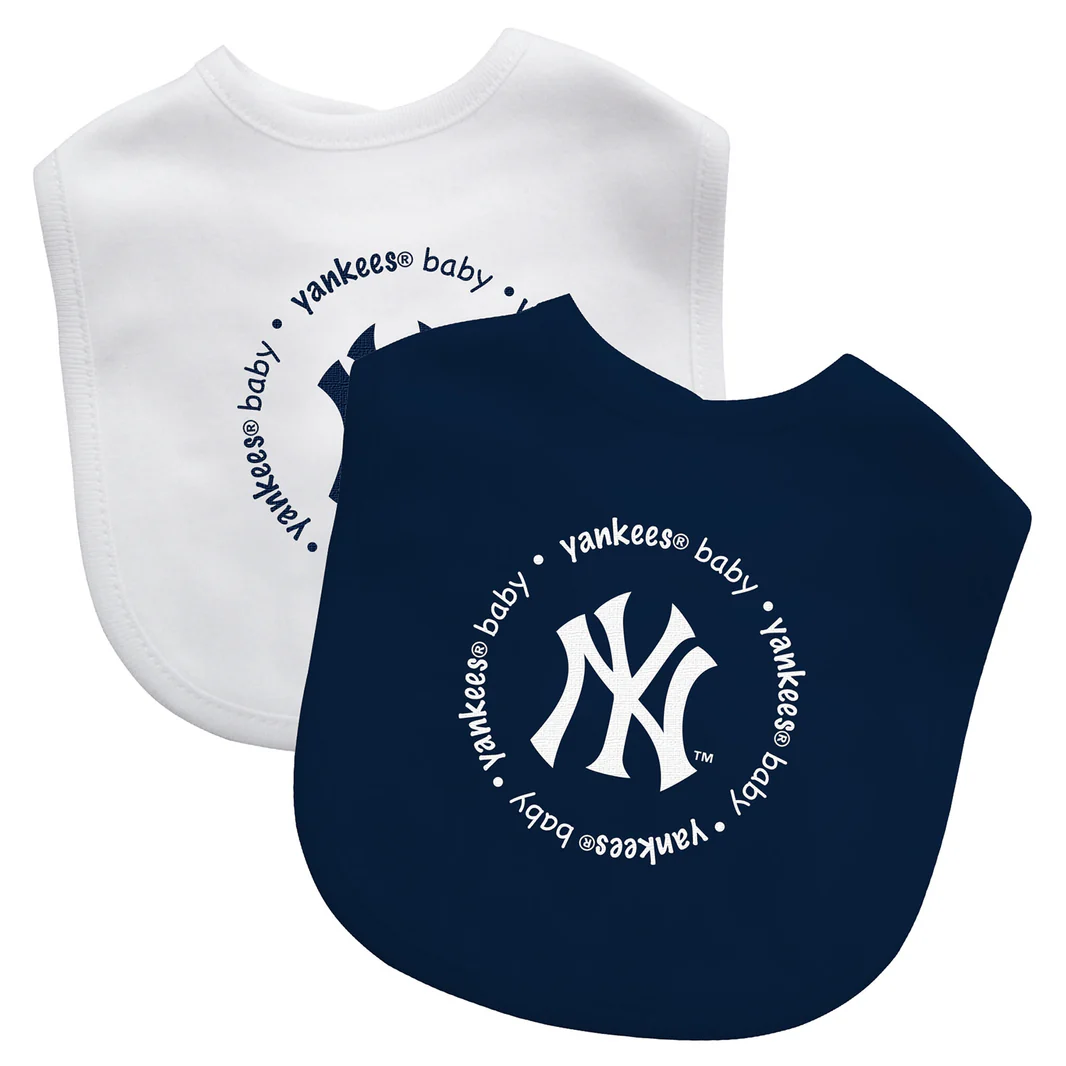 NEW YORK YANKEES BABY BIBS - 2 PACK - NAVY/WHITE