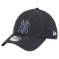 NEW YORK YANKEES BLACK NIGHT 39THIRTY FLEX FIT HAT - BLACK