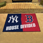 NEW YORK YANKEES / BOSTON RED SOX HOUSE DIVIDED 34" X 42.5" MAT