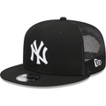 NEW YORK YANKEES EVERGREEN COOPERSTOWN TRUCKER 9FIFTY SNAPBACK HAT - BLACK/WHITE