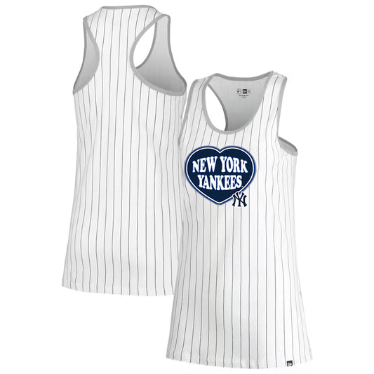 NEW YORK YANKEES GIRLS PINSTRIPE HEART TANK TOP