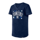 NEW YORK YANKEES GIRLS STAR HEART SEQUIN V-NECK T-SHIRT