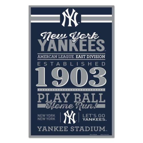 NEW YORK YANKEES HOME WORDAGE 11X17 WALL SIGN