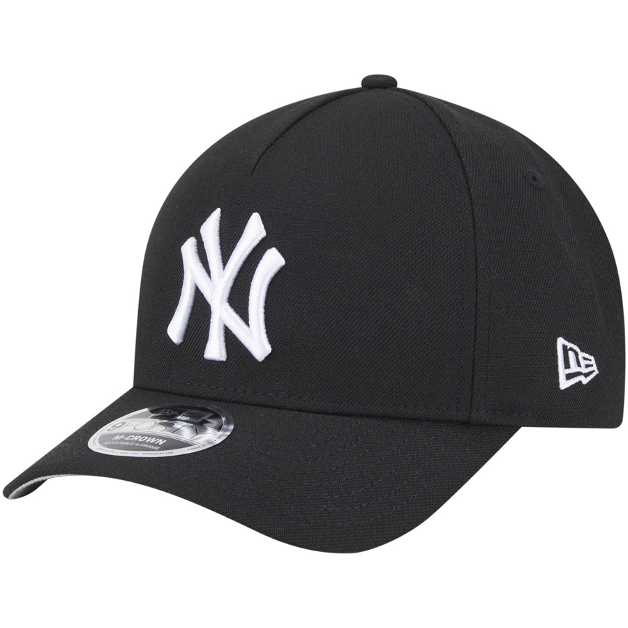 NEW YORK YANKEES M-CROWN 9FORTY A-FRAME SNAPBACK HAT - BLACK/WHITE