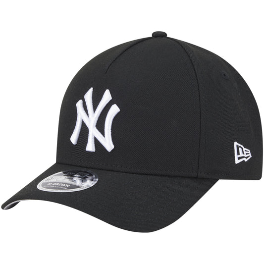 NEW YORK YANKEES M-CROWN 9FORTY A-FRAME SNAPBACK HAT - BLACK/WHITE
