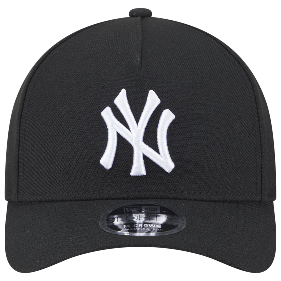 NEW YORK YANKEES M-CROWN 9FORTY A-FRAME SNAPBACK HAT - BLACK/WHITE