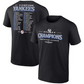 NEW YORK YANKEES MEN'S 2024 AMERICAN LEAGUE CHAMPIONS BLOOP SINGLE ROSTER T-SHIRT