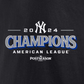 NEW YORK YANKEES MEN'S 2024 AMERICAN LEAGUE CHAMPIONS BLOOP SINGLE ROSTER T-SHIRT
