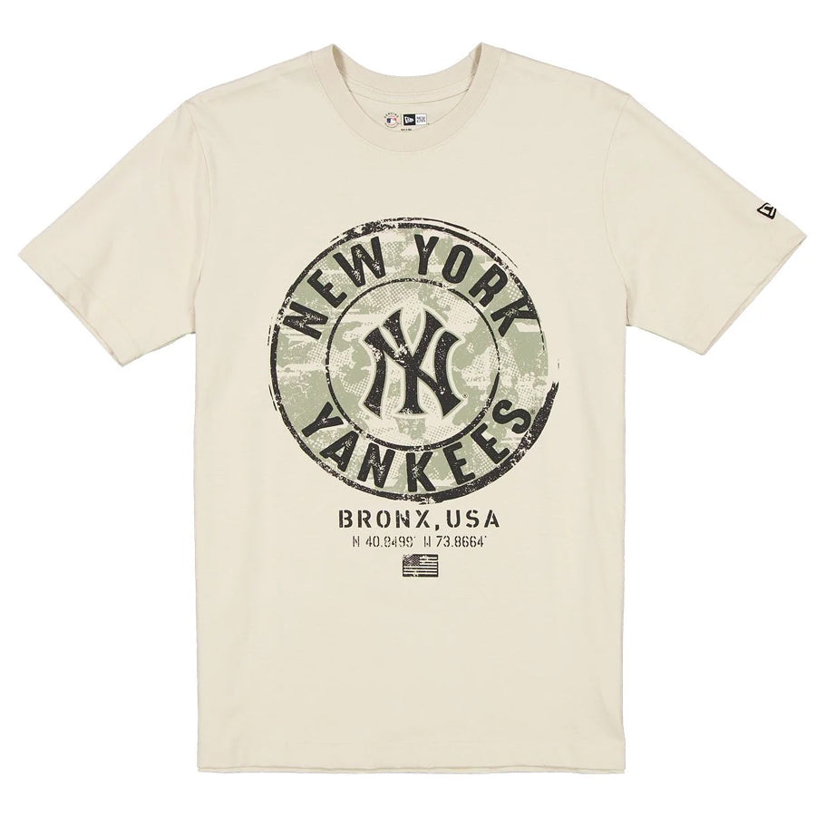 NEW YORK YANKEES MEN'S 2025 MLB ARMED FORCES T-SHIRT - STONE