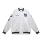 NEW YORK YANKEES MEN'S MITCHELL & NESS CITY COLLECTION LIGHTWEIGHT SATIN JACKET - WHITE