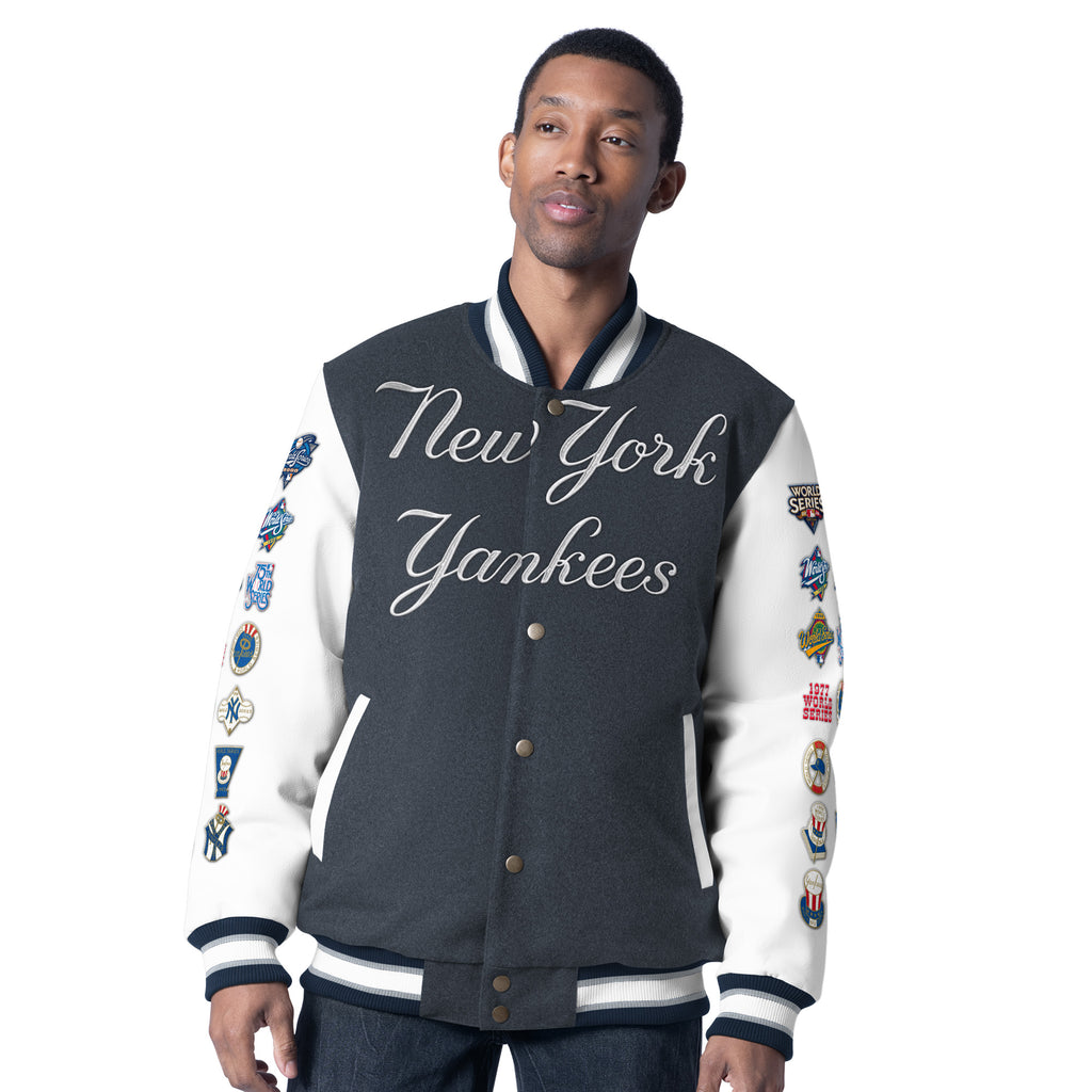 NEW YORK YANKEES MEN'S PUMP FAKE LETTERMAN JACKET