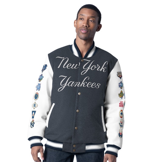 NEW YORK YANKEES MEN'S PUMP FAKE LETTERMAN JACKET