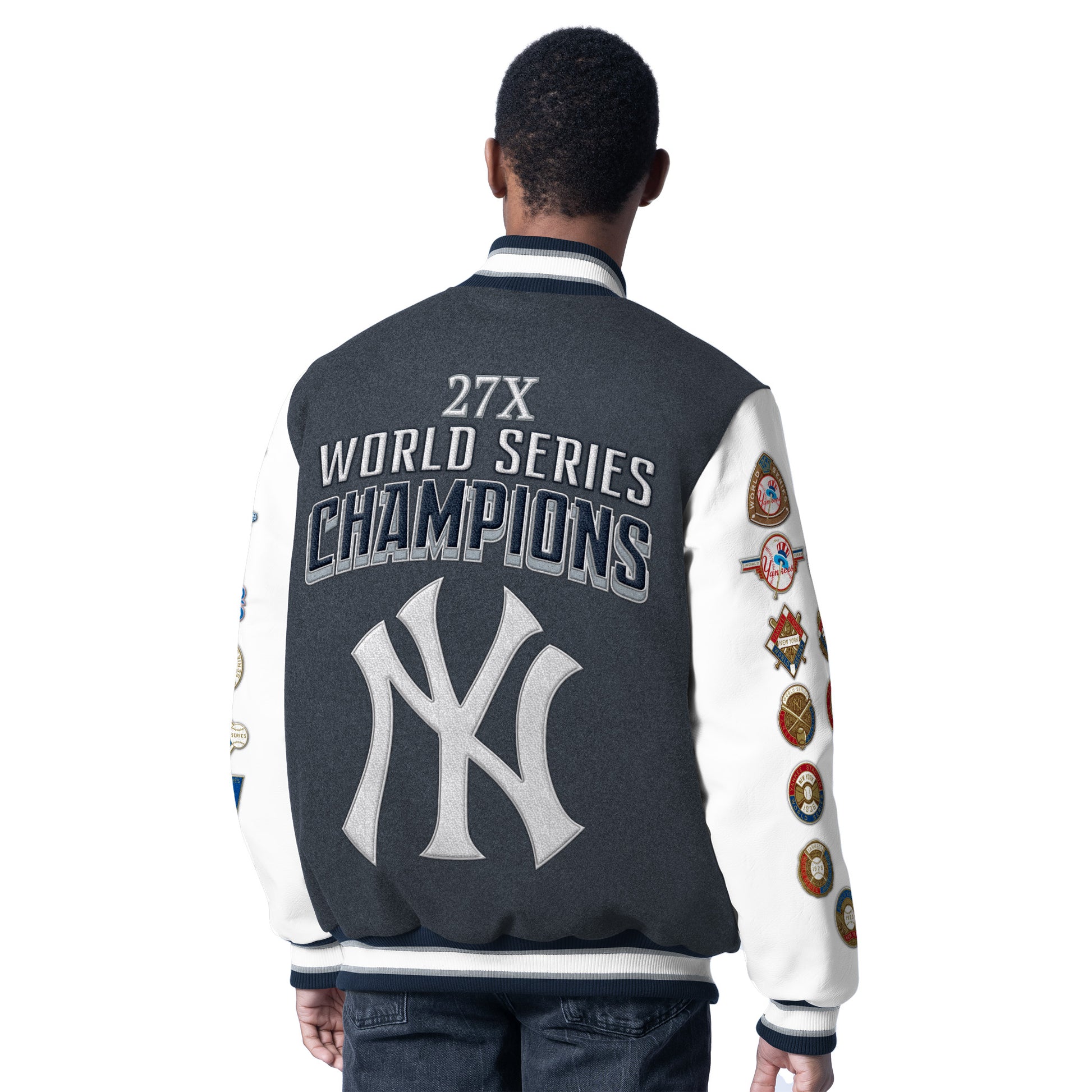 NEW YORK YANKEES MEN'S PUMP FAKE LETTERMAN JACKET