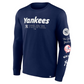NEW YORK YANKEES MEN'S STRIKE THE GOAL LONG SLEEVE T-SHIRT