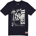 NEW YORK YANKEES MEN'S THROWBACK  HAT FLASH T-SHIRT - NAVY