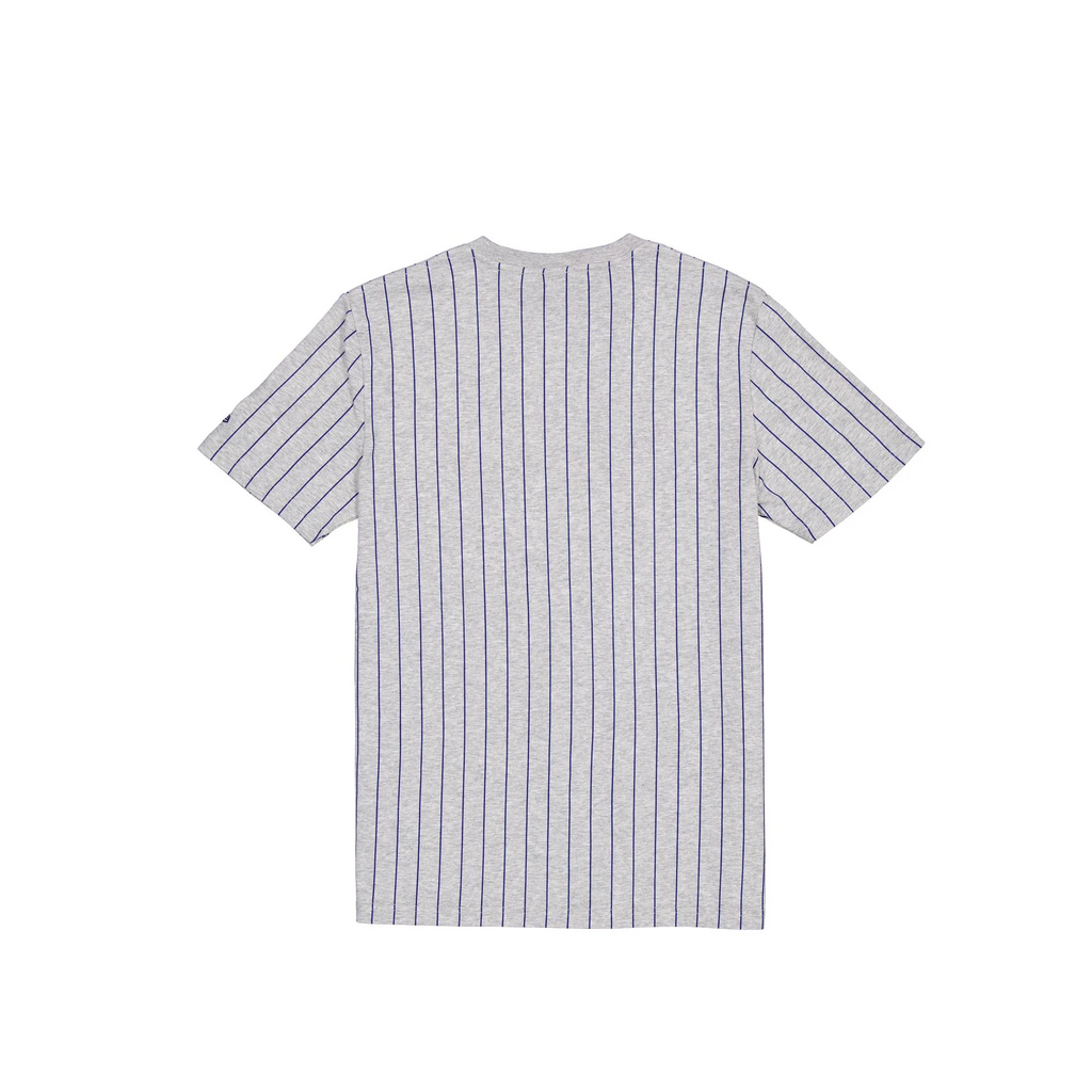 NEW YORK YANKEES MEN'S THROWBACK PINSTRIPE T-SHIRT - GRAY