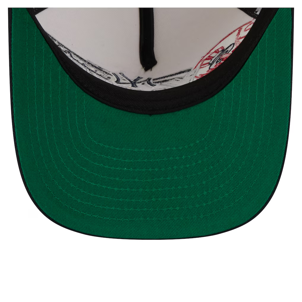 NEW YORK YANKEES NEW ERA CLASSIC 9FIFTY A-FRAME SNAPBACK HAT - CHROME WHITE/NAVY