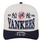 NEW YORK YANKEES NEW ERA TRI-HIT 9FIFTY A-FRAME SNAPBACK HAT - CHROME WHITE/NAVY