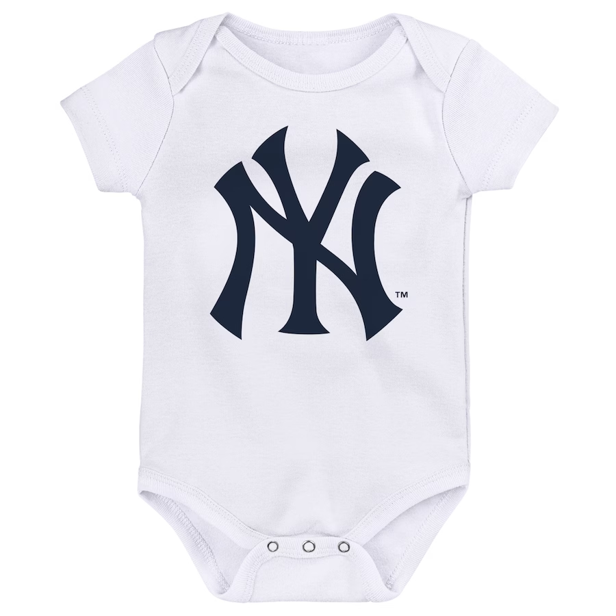 NEW YORK YANKEES NEWBORN MINOR LEAGUE PLAYER 3 PIECE ONESIE SET