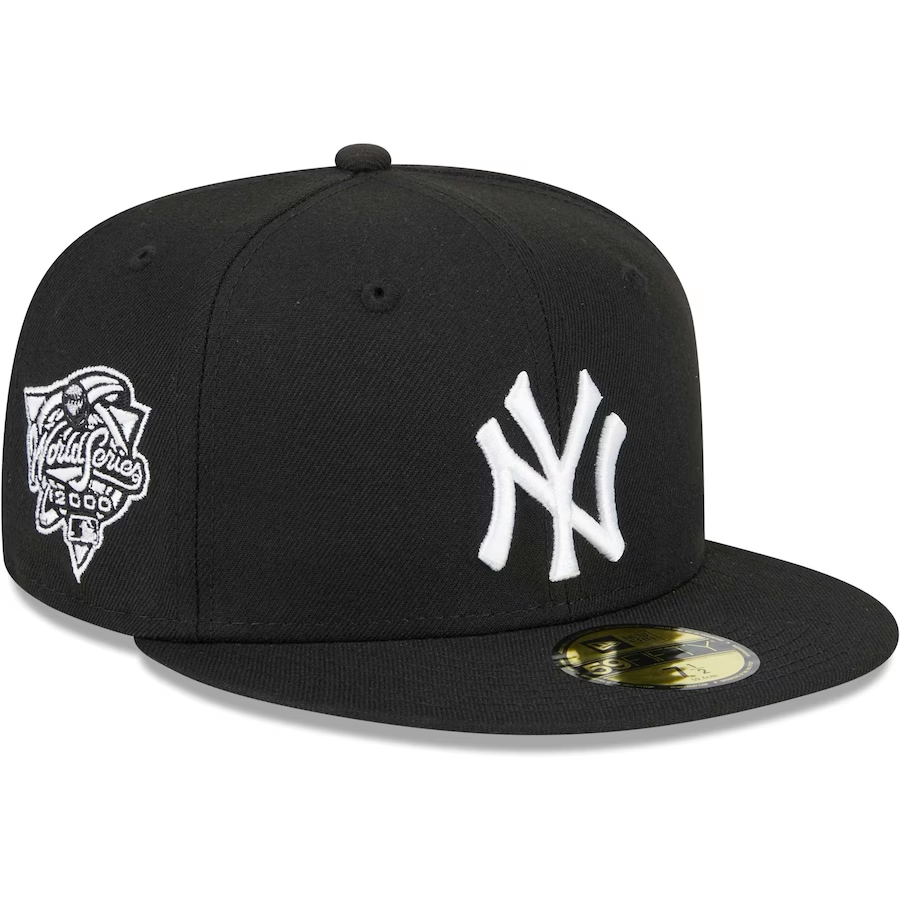 NEW YORK YANKEES SIDEPATCH 2000 WORLD SERIES 59FIFTY FITTED HAT - BLACK/ WHITE