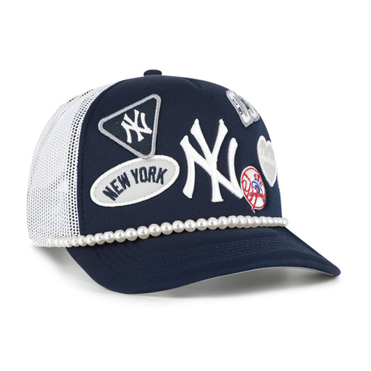 NEW YORK YANKEES WOMEN'S '47 BRAND RALLY ON HITCH ADJUSTABLE HAT - NAVY