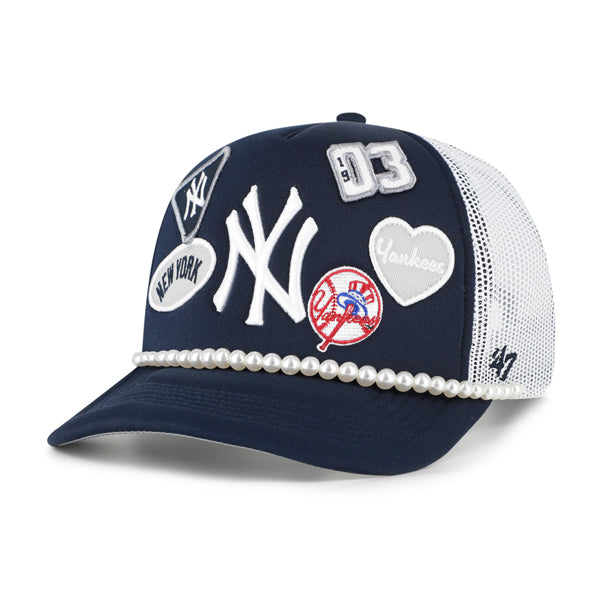 NEW YORK YANKEES WOMEN'S '47 BRAND RALLY ON HITCH ADJUSTABLE HAT - NAVY