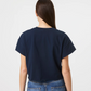NEW YORK YANKEES WOMEN'S '47 BRAND WIN BIG OVERSIZED NOTCH NECK T-SHIRT - NAVY